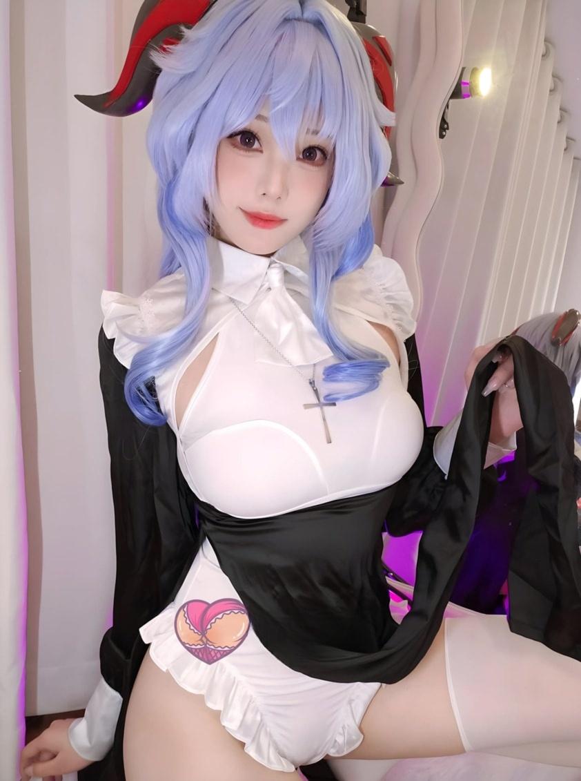 蜜汁猫裘 原神 甘雨修女-最佳coser