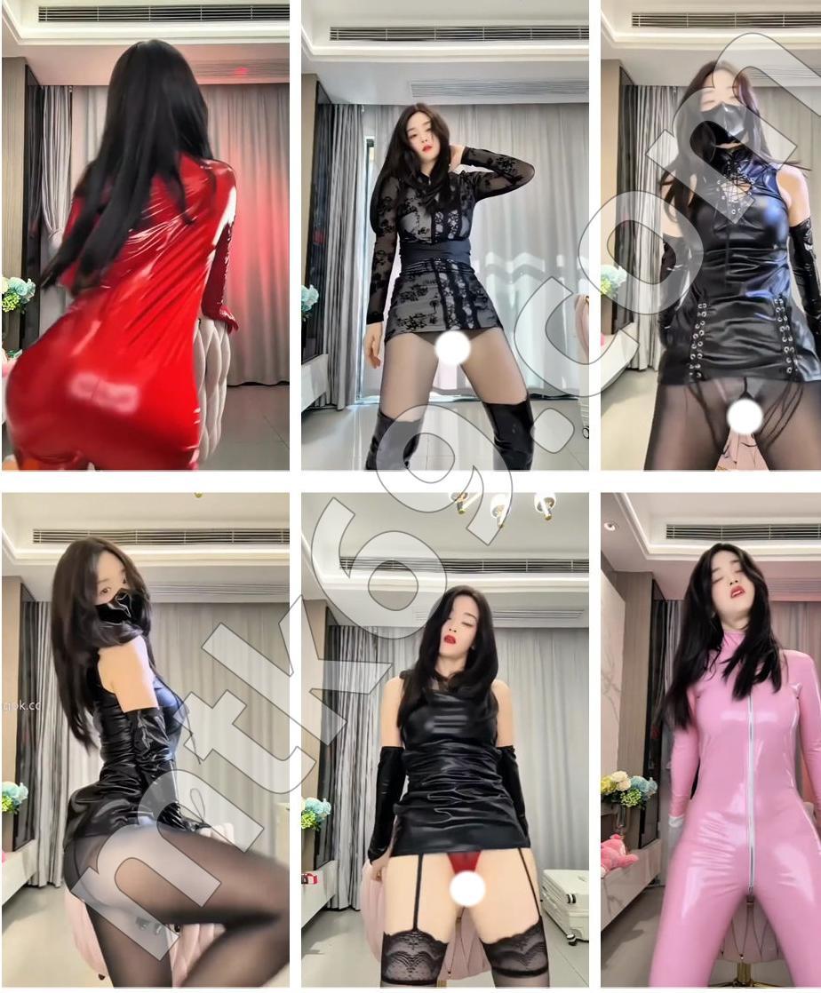 快手百变小丸子 皮革女王范 顶胯漏内漏毛 [7V/860MB]教学分享