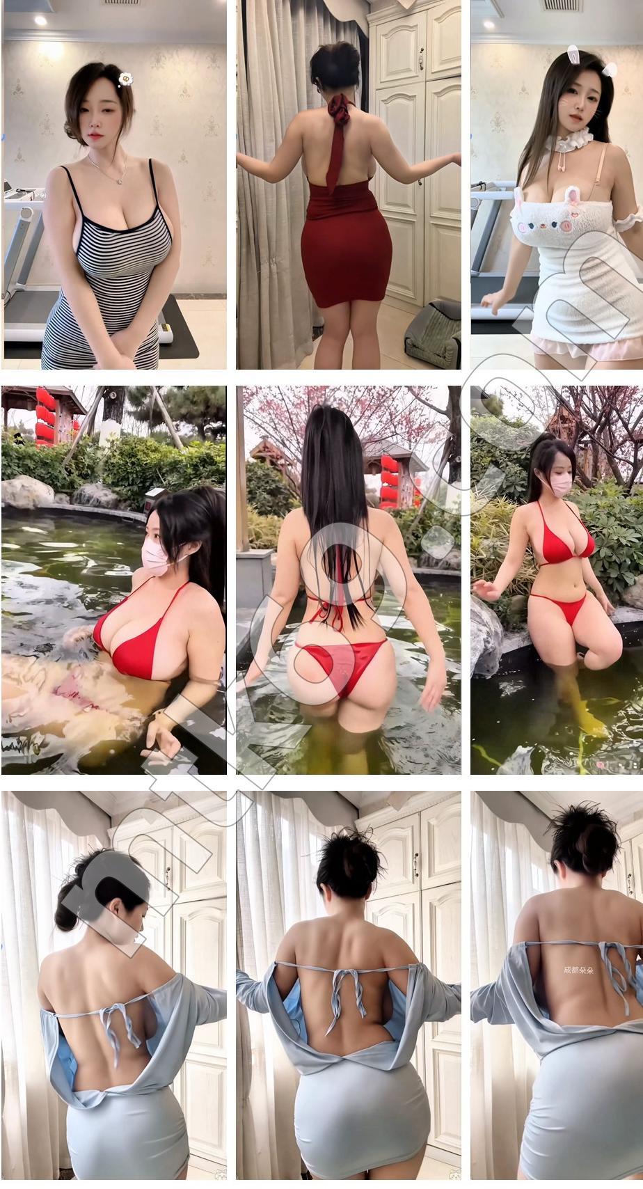 抖音成都朵朵 80万粉丝网红主播 H杯巨乳真空诱惑 [6V/175MB]素材大全