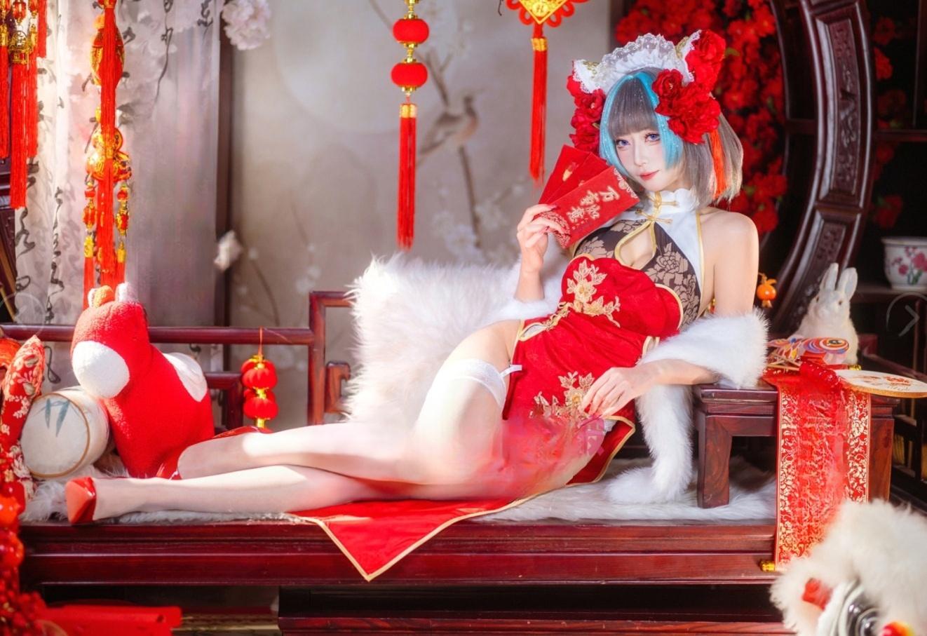 Money冷冷 – 柴郡新年旗袍-精品资源